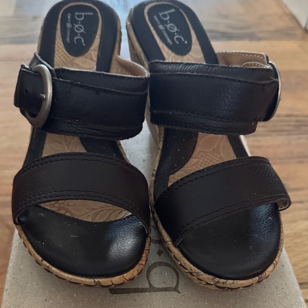 b.o.c. Dark brown Leather Sandals